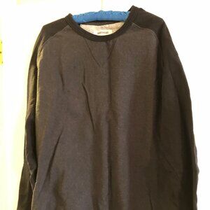Goodthreads Men's Size XL Pullover Sweatshirt Gray w/ Black Sleeves Long Sleeve